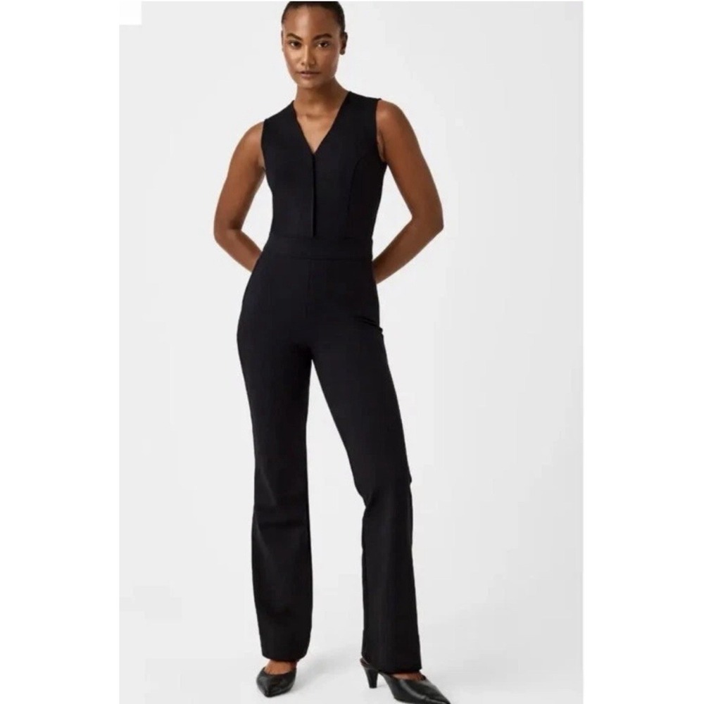NWT Spanx The Perfect Jumpsuit in Classic Black Size PS Petite Minimalist Chic
